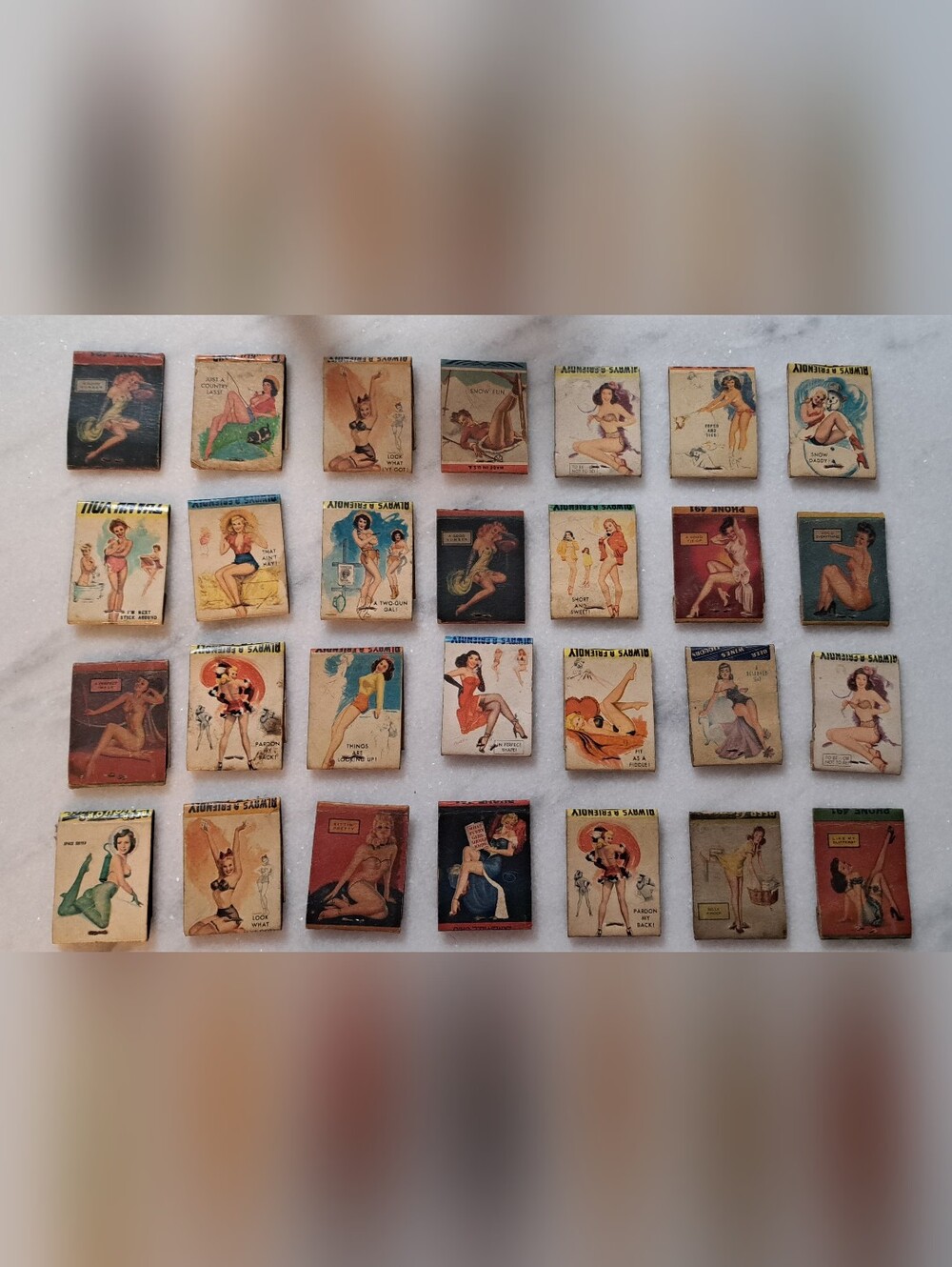 Empty 1940's/1950's Vintage Pin-up Girl Matchbooks